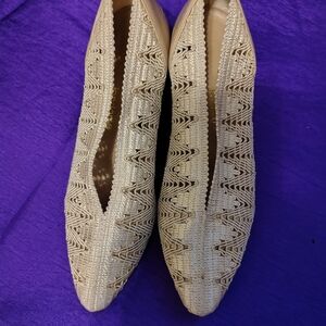 Elegant Beige Women's Kitten Heels